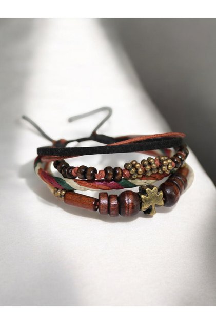 Handmade Leaf Figured Bracelet | Bohemian Jewelry with the Theme of Transformation and Renewal | Gift Bracelet