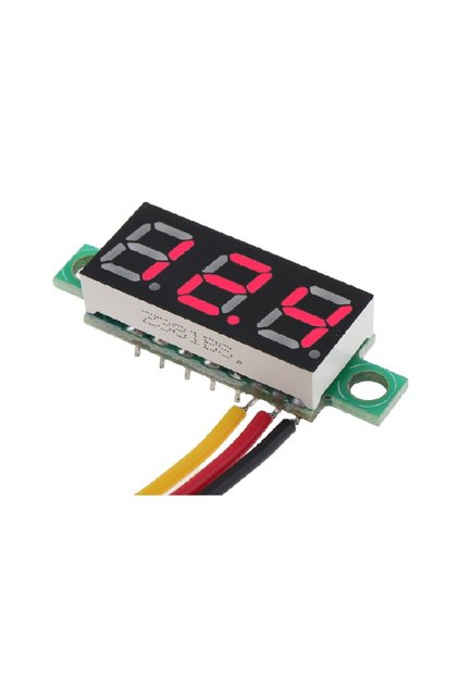 0.28 Inch Dc 0-100v Mini Digital Voltmetre 3 Kablolu Dc Kırmızı