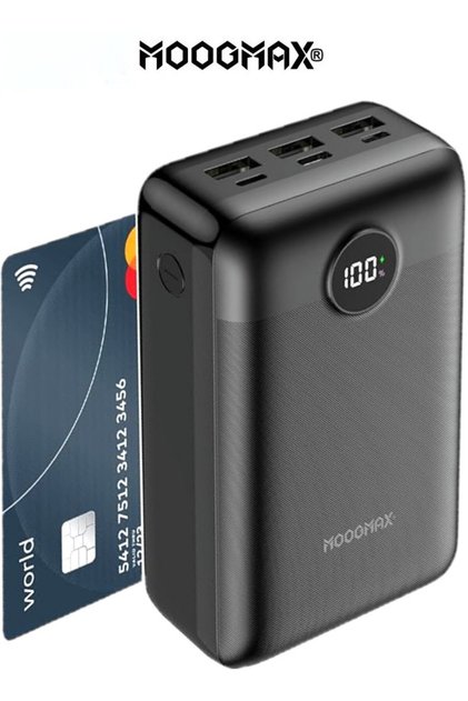 Super Small Pocket Size Power Bank 30000mAh, Equipped with Six Ports, Supports Fast Charging and Digital Display