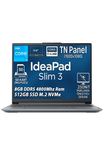 LENOVO Ideapad 3 Intel Core i3 N305 8GB 512GB SSD 15.6