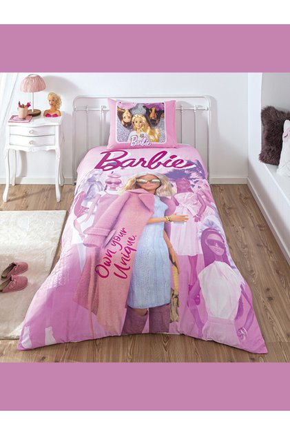 Lisanslı Nevresim Takımı Barbie Pink Power Tek Kişilik