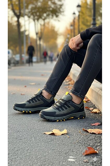 Erkek Su Geçirmez Ortopedik Outdoor Ayakkabı - Haki