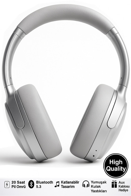Beat Kablosuz Kulaküstü Kulaklık – Bluetooth Kulaklık 5.3, Katlanabilir, Mikrofonlu, AUX Girişli