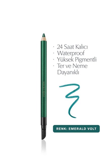 Göz Kalemi - Double Wear 24 Saat Kalıcı Suya Dayanıklı Waterproof Jel Göz Kalemi -08 EMERALD VOLT