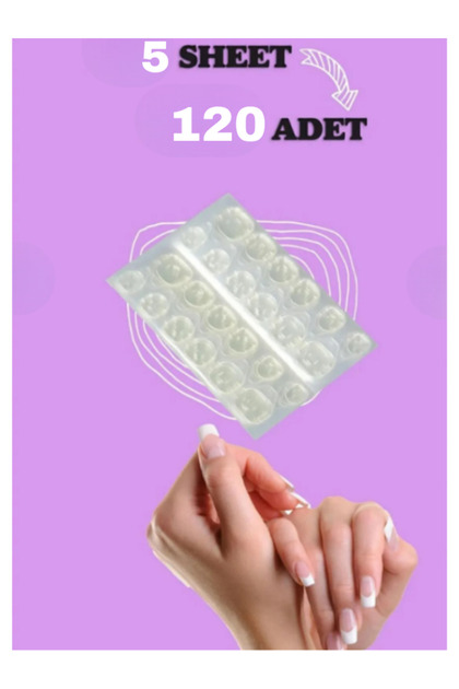 120 Adet Zararsız Pro Çift Taraflı Protez Takma Tırnak Yapıştırıcısı Yapıştırma Bandı Tak Çıkar