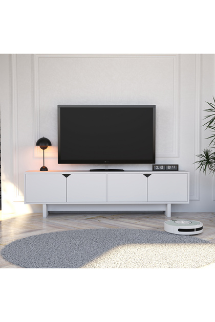 ALONEX HOME DORUK BEYAZ TV Ünitesi - 180 cm Modern Tasarım