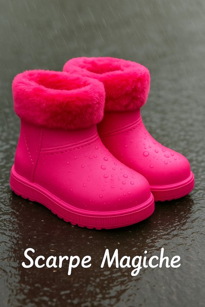 Children's Waterproof Rain & Winter Boots with Fur Inside