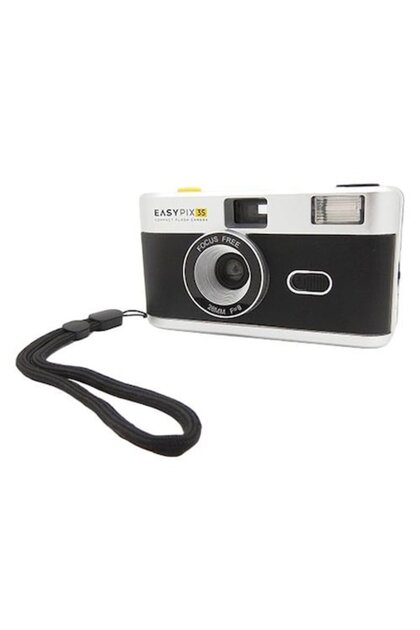 Cameră foto retro analogică EASYPIX35 cu film de 35 mm (negru/argintiu)