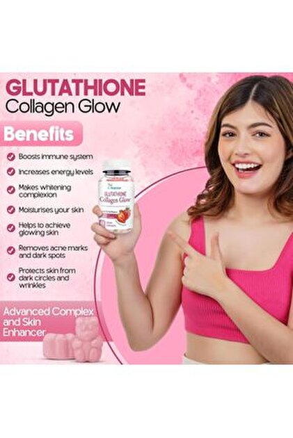 glutathione collagen glow gummies benefits ✨ Nature Glow Glutathione Collagen Glow Gummies ✨ Get that natural glow  from within 🌸 These delicious strawberry-flavored gummies are specially  formulated to support bright, healthy-looking skin and overall beauty 💕 🍓 main image 0