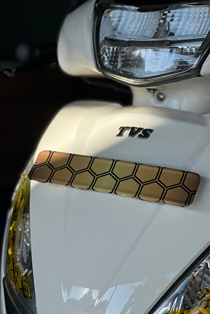 Gold Honeycomb Sticker Label for Tvs Jupiter 125 Front Plate