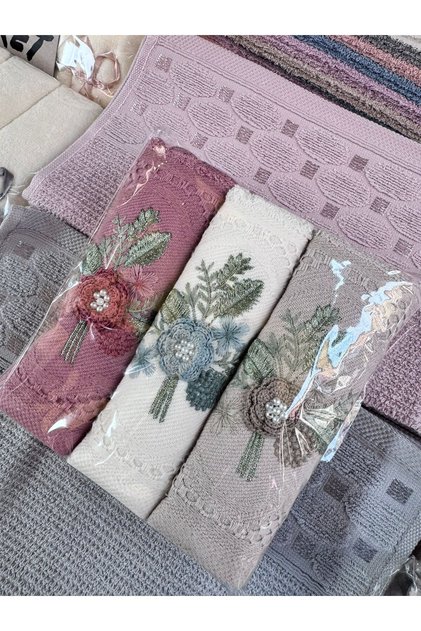 Dowry 3 Pieces Kitchen Towels Daily Use Gift Towel Set of 3