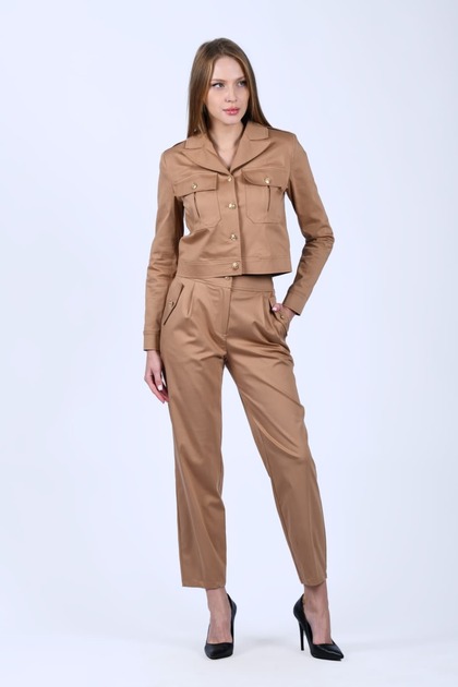 Camel Yüksek Bel Pantolon - QP191