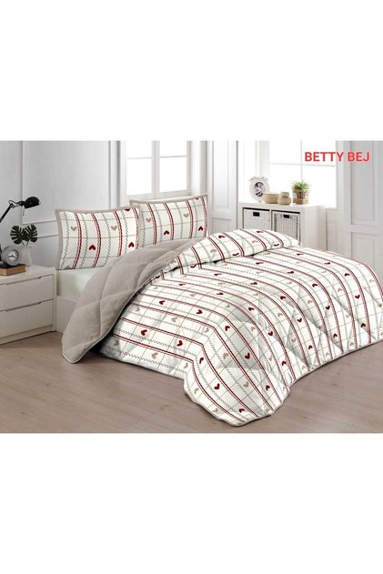 Comforter Çift Kişilik Yorgan Seti - 220x240 cm - Pvc Orijinal Çantalı - Betty Bej