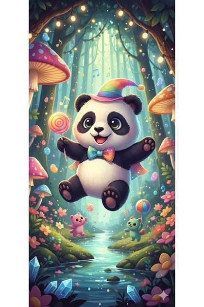 Cute Panda Plush Toy Keychain and Bag Ornament (20 cm)