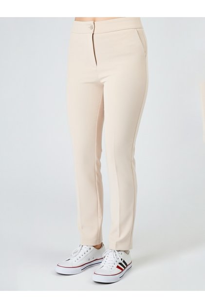 High waist ankle length trousers