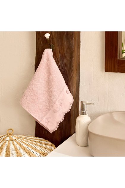 Artisan Cluster 100% Cotton Hand Towel Powder 30X50 cm