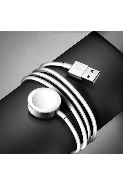 Încărcător wireless pentru Apple Watch, compatibil cu cablurile de la 38 mm la 44 mm, alb
