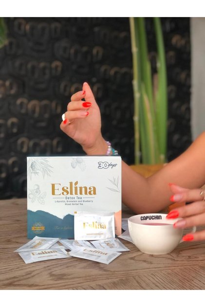 Eslina Tea Bitkisel Detox Çayı 60 şase 30 günlük Kullanım Avantajlı