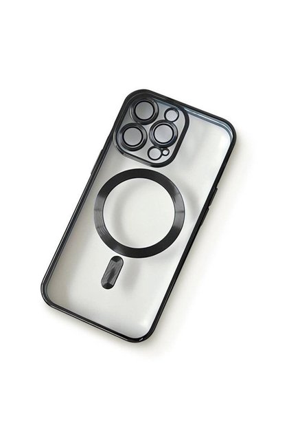 Husă de protecție compatibilă cu iPhone 16 Pro Max, tip flippy, Magsafe, TPU/PC, protecție cameră, negru.
