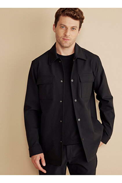 BROOKS BROTHERS Regular Fit Siyah Erkek Ceket BBFW25MBL025
