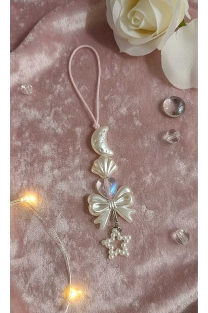 YAKA KARTI SÜSÜ TELEFON CHARMI ÇANTA CHARMI YILDIZ CHARM FİYONK Y2K fairycore kore kawaii ay kalp