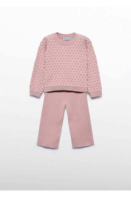 Mayoral Abel&Lula Baby Girl Knitwear Pants Set Pink