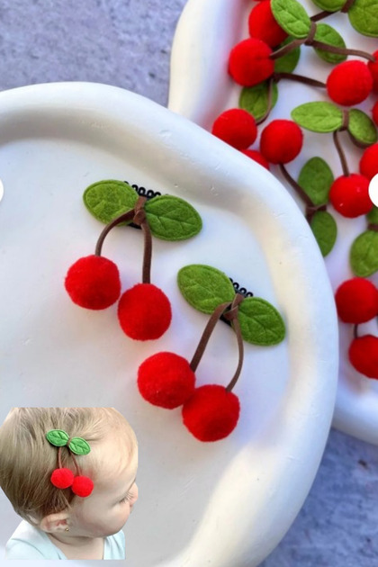 Cherry Hairless Baby Buckle Cherry Baby Snap 1 Pair