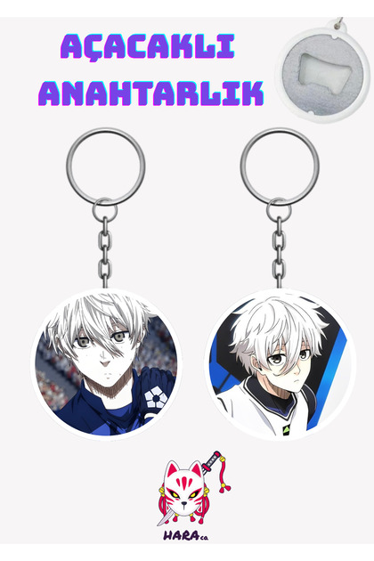Blue Lock Anime Nagi Keychain Opener Set (2-Piece) V1