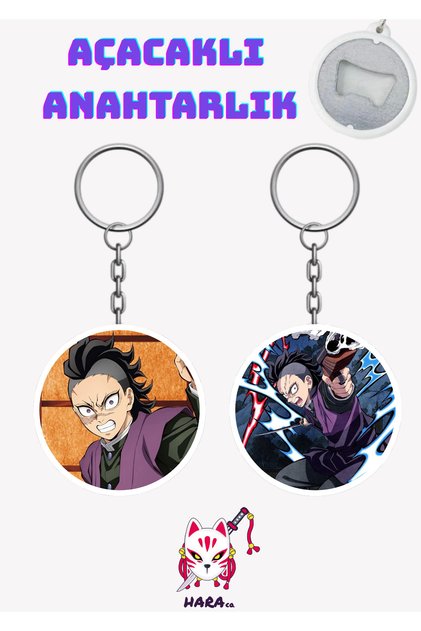 Demon Slayer (Demon Slayer) Anime Genya Anime Keychain Opener Set (Set of 2)