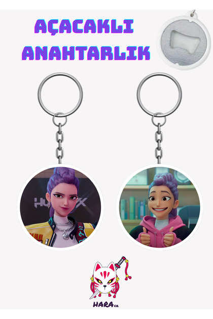 Kpop Demon Hunters Anime Rumi Anime Keychain Opener Set (2-Piece)