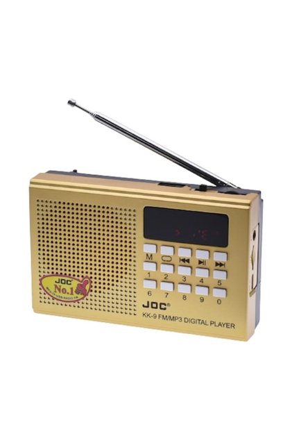 Radio portabil JOC KK-9 - 3.7V 2000mAh, MP3, TF/USB, Bluetooth FM, afișaj LED (auriu) Stone®