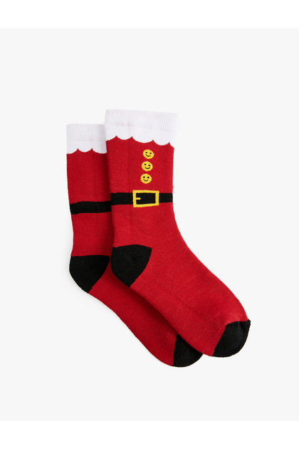 Cotton New Year Printed Towel Socks