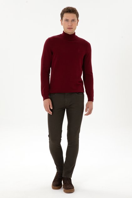 Pantaloni de blugi slim fit maro pentru bărbați 50310334-DN0031