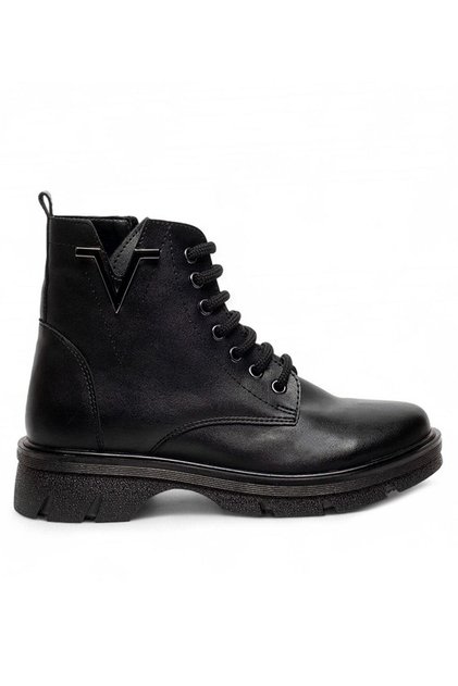 Gls Black Fur Lined Leather Women's Boots & Booties