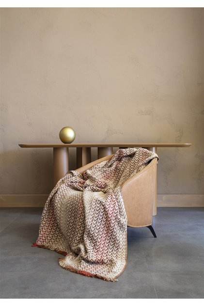 Hetty Cotton Scottish Blanket Brown Single Size 150X200 cm