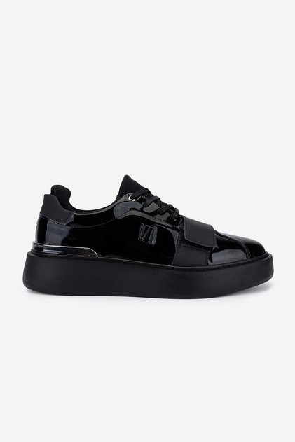 Erkek Hakiki Deri Siyah Rugan Sneakers & Spor Ayakkabı