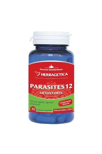 Parasites 12 Detox Forte Συμπλήρωμα Διατροφής - Herbagetica, 30 κάψουλες