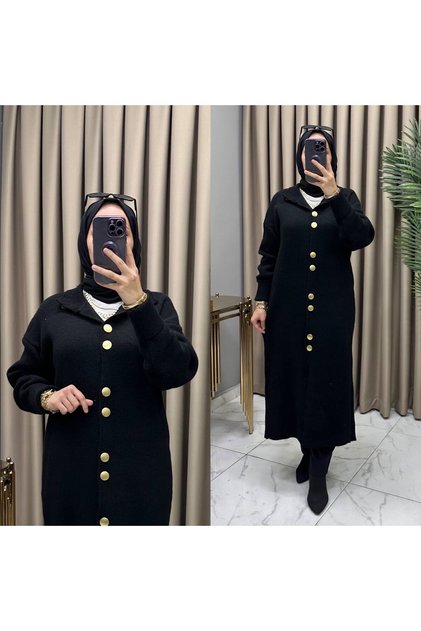 UZUN ÇELİK ÖRGÜ HIRKA