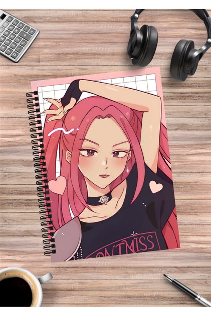 K Pop Demon Hunters Rumi Mira Zoey Jinu Anime Spiral Notebook A5 (50 sheets)