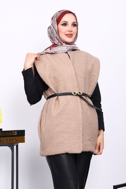 Mink Boucle Lined Vest