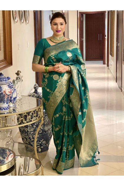 Zinc Silk Saree - KTZ4557 | Zinc