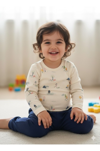 Girl Boy Child Baby Long Sleeve Snap Fastener Bodysuit-Badi 100% Organic Cotton 1-2-3-4-5-6 Years Old