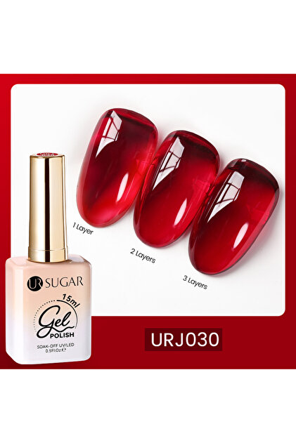 Ursugar Transparan Amber Vitray Uv Led Kalıcı Oje 15 ml URJ030