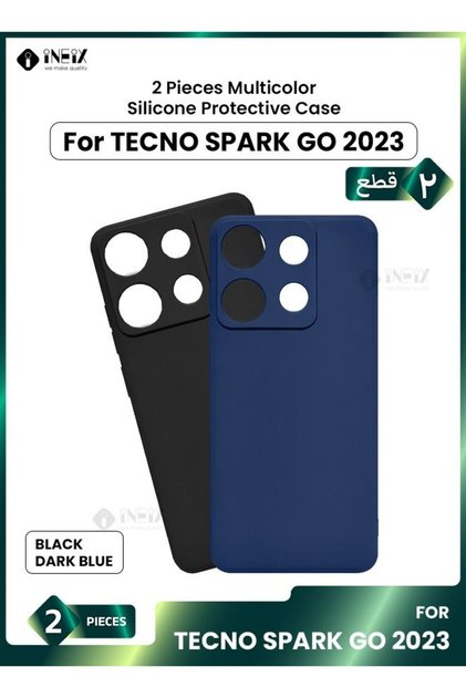 قطعتان من واقي السيليكون الناعم الرفيع لهاتف Tecno Spark Go 2023