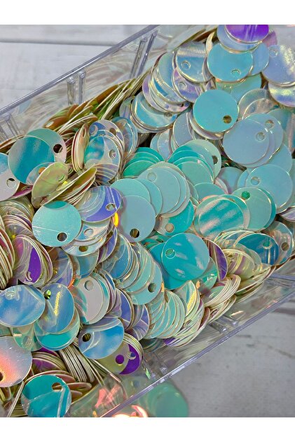 20 mm (2 cm) Hologram/Yanardöner Pul Çanta, Supla, Patik Pulu 25 gr No:23 Yanardöner Krem