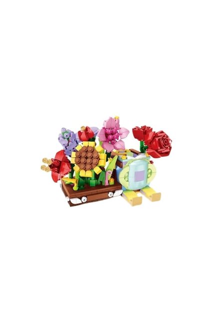 Set de construcție Flori, Temă Florală, Multicolor, 752 Piese