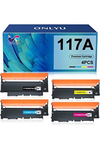 LOSMANN 117A tonercartridge compatibel voor HP 117A met chip voor HP Color Laser 150a 179fwg 178nwg 179fnw 178nw 150nw 178 179 W2070A W2071A W2072A W2073A (zwart cyaan geel magenta, 44) Inhoud van