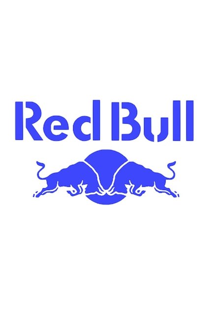 Sticker auto decorativ, rezistent la apa si UV, tip Red Bull, 20cm, albastru