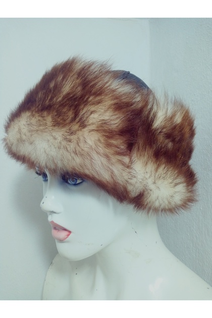 Long-Haired Bork with a Tosca Collar, with Sheep Fur Inside, Hat, Beret, Forester