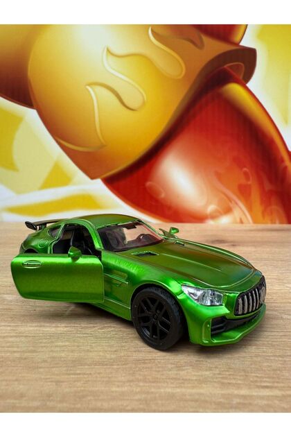 scntoys Mercedes Amg Gtr Diecast Model Araba Yeşil Çekbırak Açılan